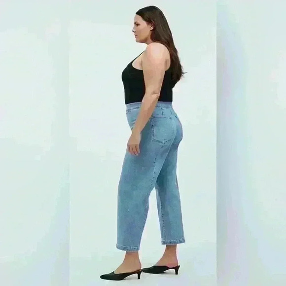 MADEWELL The Emmett Wide-Leg Crop Jean: Welt Pocket Edition in Kieran Wash - Picture 3 of 16